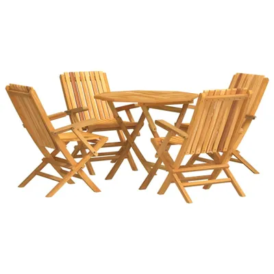 Produktbild von vidaXL 5-tlg. Garten-Essgruppe Massivholz Teak