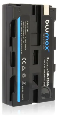 Produktbild von 2x Blumax Akku | für Sony NP-F550 Digitalkamera | Kapazität 2400mAh  |Spannung 7,2Volt | Video- und  Kamerazubehör