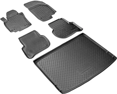 Produktbild von Fußmatten & Kofferraumwanne Set passend für  VW Golf Plus | Typ 521 | BJ 2008-2014 | Facelift