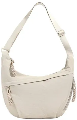 Image de Sac bandoulière Unyqoos® en nylon, imperméable, avec bandoulière réglable, 3 compartiments zippés et 5 poches ouvertes – sac bandoulière léger