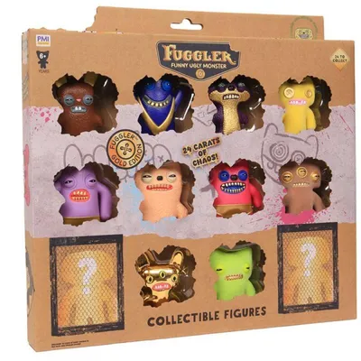Produktbild von Fuggler Figuren 12er Pack Deluxe Geschenkverpackung inkl. 2 seltene 6,5 cm