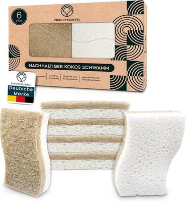 Produktbild von Famanu Spülschwamm Set - Umweltfreundliche Reinigung - 105 x 6 cm