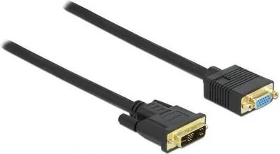 Obrázek produktu pro DeLOCK Kabel DVI 12+5 samec na VGA samice 2 m, 2 m, DVI, VGA (D-Sub), Samec, Samice, Přímý