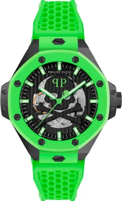Produktbild von Philipp Plein PWPFA0624 $KELETON ROYAL Automatik schwarz grün Herren Uhr NEU