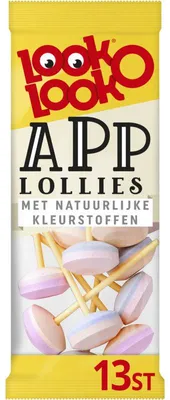 Produktbild von Look o Look Apfel Lollies 115g – Fruchtige Apfellutscher, leckerer Snack