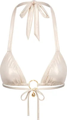 Produktbild von Moda Minx Bikini-Top Mykonos mit Ring-Element und glitzerndem Anhänger Beige XL
