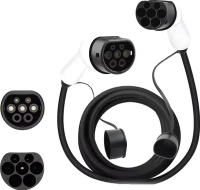 Obrázek produktu pro Nabíjecí kabel pro elektromobily, kompatibilní s typem 2, krytí IP55, 16 A, 1fázový, 3,5 kW, typ 2