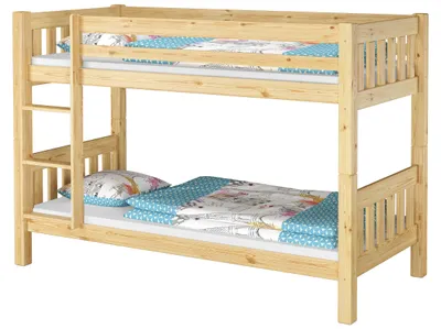 Produktbild von Kinderetagenbett massiv Kiefer Kinderzimmer Stockbett Hochbett Zubehör wählbar V-60.06-09ohne Zubehör