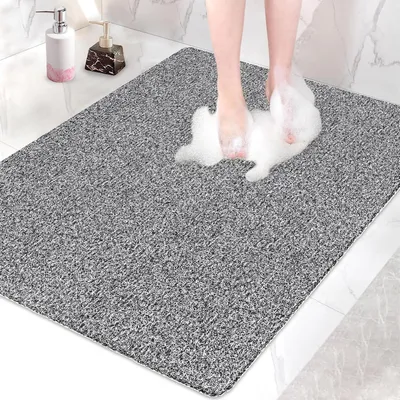 Produktbild von Antirutsch Duschmatte 80 x 100 cm, Abflusslöcher, weiches PVC, für Badezimmer