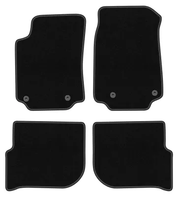Image de Tapis de sol en moquette pour Audi 200 C3 1983-1991 (berline/break) – jeu 4 pièces, noirs, sur mesure – Wielganizator BASIC