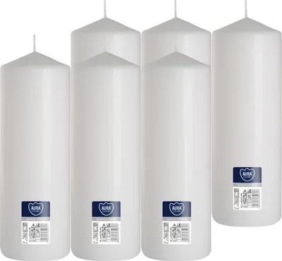 Zdjęcie produktu dla Świeca walec BISPOL Aura 160H 25CM SW80/250 BIAŁA 6szt.