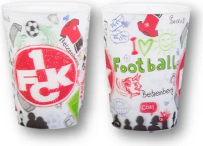 Produktbild von 1.FC Kaiserslautern Kunststoff - Becher 3D Logo 2er Pack