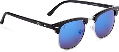 Produktbild von DICE Retro Sonnenbrille für Damen und Herren - Club Style - Shiny Black/Smoke Blue