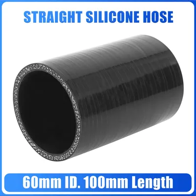 Image de 60mm ID Noir Droit Silicone Coupleur Tuyau Intercooler Tube