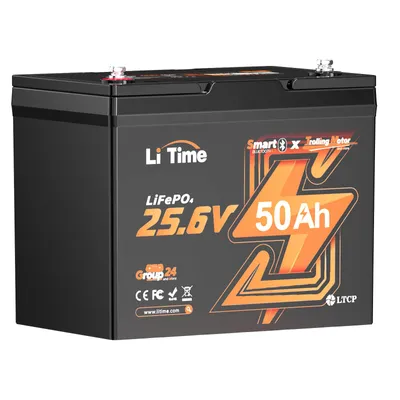Produktbild von 24V 50Ah LiFePO4 Batterie mit Bluetooth für 100lb Elektromotor-Boote, Angeln