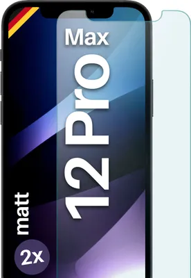 Produktbild von Matte Glasfolie für iPhone 12 Pro Max, Stückzahl:2er Set