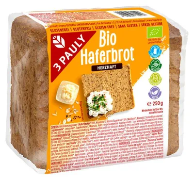 Produktbild von 3 Pauly Haferbrot Herzhaft  250g
