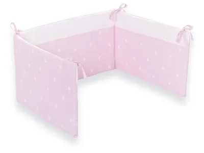 Produktbild von TRÄUMELAND Nestchen Krone Rosa 182 cm für Babybetten 60x120 cm und 70x140 cm