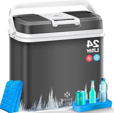 Zdjęcie produktu dla Lodówka termoelektryczna Koelbox o pojemności 24 litry - chłodzi napoje - funkcja chłodzenia i podgrzewania - zasilanie 12V i 230V - kolor antracytowy
