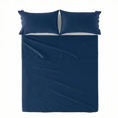 Immagine prodotto di Lenzuolo di sopra HappyFriday Basic blu navy 260 x 270 cm