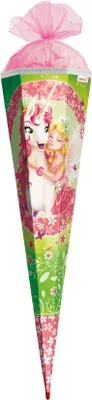 Produktbild von ROTH Schultüte groß Einhornglück 85 cm eckig Rot(h)-Spitze Tüllverschluss Zuckertüte Schulanfang