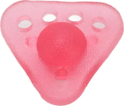 Imagen del producto de Estirador para los dedos, pelota triangular de TPR, entrenador de fuerza de agarre, juguete para ejercicios de elasticidad de la mano, color rosa