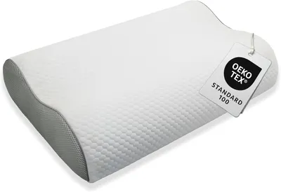 Productafbeelding van Kussens: Ergonomisch kussen van traagschuim, 60 x 40 x 14 cm, met afneembare hoes, geproduceerd in de EU