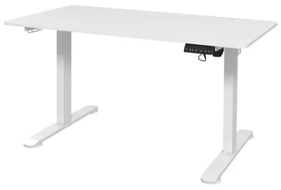 Image de Bureau assis-debout électrique - Réglable en hauteur | Couleur : Blanc | Dimensions : 140 x 70 x 72-116 cm