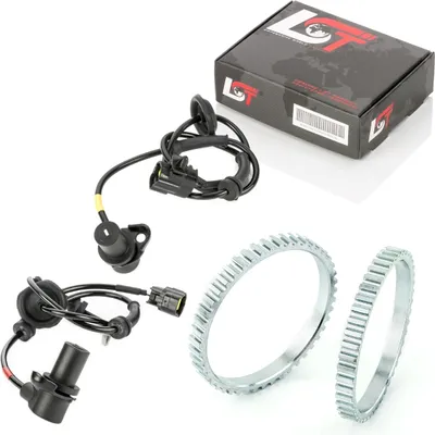 Produktbild von 2x ABS-Sensor und ABS-Ring Set Vorderachse 47 Zähne für CHEVROLET DAEWOO KALOS