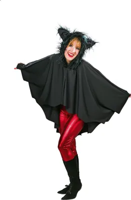 Produktbild von Fledermaus-Umhang mit KapuzeFledermaus-Umhang aus weich fließendem Polyesterstoff mit Kapuze und OhrenGermany80% Polyester, 20% Polyacryl