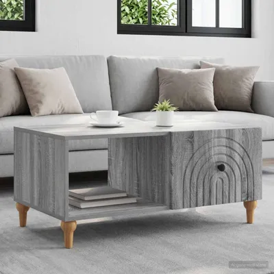 Obrázek produktu pro vidaXL Konferenční stolek šedý Sonoma 90 x 50 x 40 cm materiál na bázi dřeva