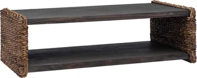 Obrázok produktu pre vidaXL Konferenčný stolík, prírodný, 110 x 55 x 35 cm, masívne mahagónové drevo