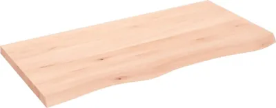 Produktbild von Wandregal 100x50x(2-4) cm Massivholz Eiche Unbehandelt