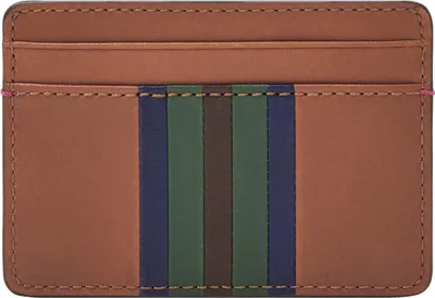 Produktbild von FOSSIL Kartenhalter Bronson Card Case Colorful Stripes braun