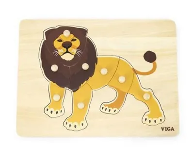 Image de Viga Puzzle Montessori en bois - lion