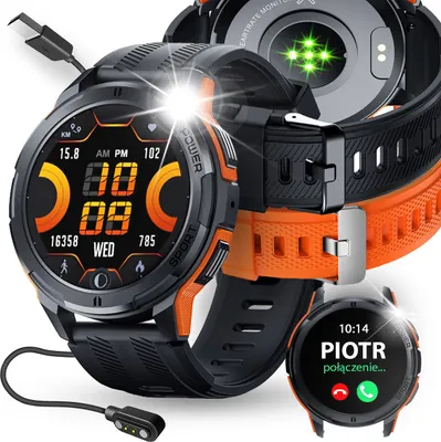 Zdjęcie produktu dla Smartwatch Męski Zegarek Menu Pl Wodoodporny Amoled Smart Watch Rozmowy