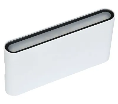 Produktbild von Ecolite Weiß schlanke Fassadenleuchte oval 2x 6W IP65 CCT ZFP12-BI