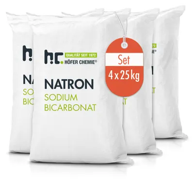 Produktbild von 4x25 kg Natron Backsoda Natriumhydrogencarbonat in LebensmittelqualitŠt