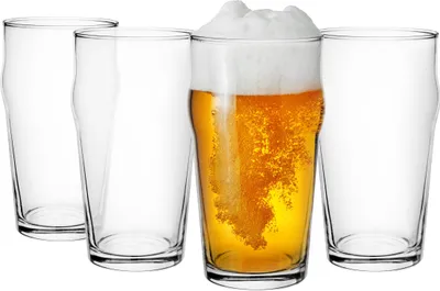 Produktbild von GLASMARK® Pintgläser 4-Set 530 ml Große (max. 560 ml) 4 Stück Biergläser Bierglas Pilsgläser Pint Glas Bierkrüge Trinkgläser Saftgläser