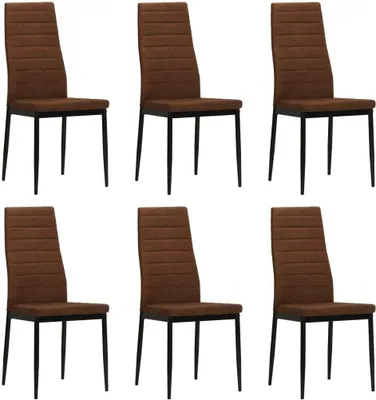 Produktbild von Esszimmerstühle 6 Stk. Stoff Braun