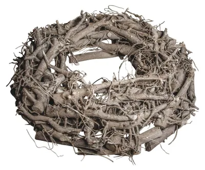 Weidenkranz weiß getüncht Ø 30 cm Höhe 8 cm Türkranz Naturkranz