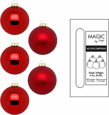 Produktbild von Weihnachtskugeln 36 Stk 4cm Chianti mit Haken