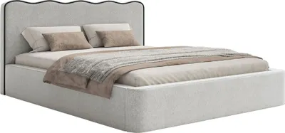 Produktbild von Selsey Duney - Polsterbett 180x200 mit Bettkasten und Strukturstoff, Hellgrau