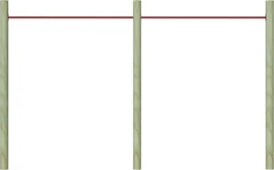 Obrázok produktu pre vidaXL Gymnastické tyče 2 ks 125 cm oceľové červené
