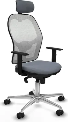 Image de Chaise de bureau avec appuie-tête Piqueras y Crespo 1D086N2 Gris