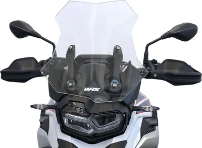Obrázok produktu pre WRS, štítok na čelné sklo pre motocykel BMW F 850 GS, modelový rok 2018-2022, kód produktu BM042T, farba: strieborná, univerzálna veľkosť