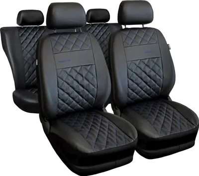 Produktbild von Auto Sitzbezüge PERFECT LINE Blau – Universal Schonbezüge Set