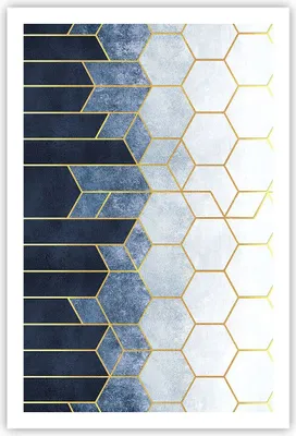 Produktbild von Poster - Poster ohne Rahmen - Abstraktion Figuren Geometrisch - 61x91,5 cm - Wand Bild - Wanddeko - Wandbilder - Kunstposter - Wandposter - Bilder - Kunstdruck - Wanddekoration - P2XPA61x91-5135