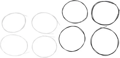 Produktbild von Ukelele Strings Set - Ersatz-Akkorde - Musik-Make - Premium Nylon Material - 2 Sets 8 Stücke - Weiß Schwarz