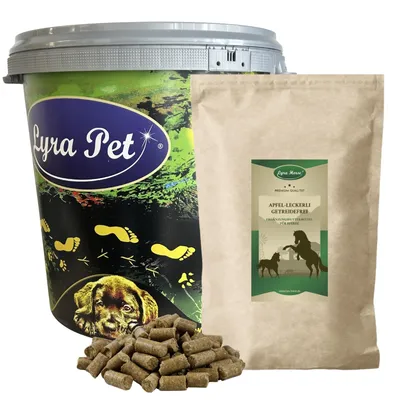 Zdjęcie produktu dla 5 kg przysmaków jabłkowych Lyra Horse® w 30-litrowej beczce